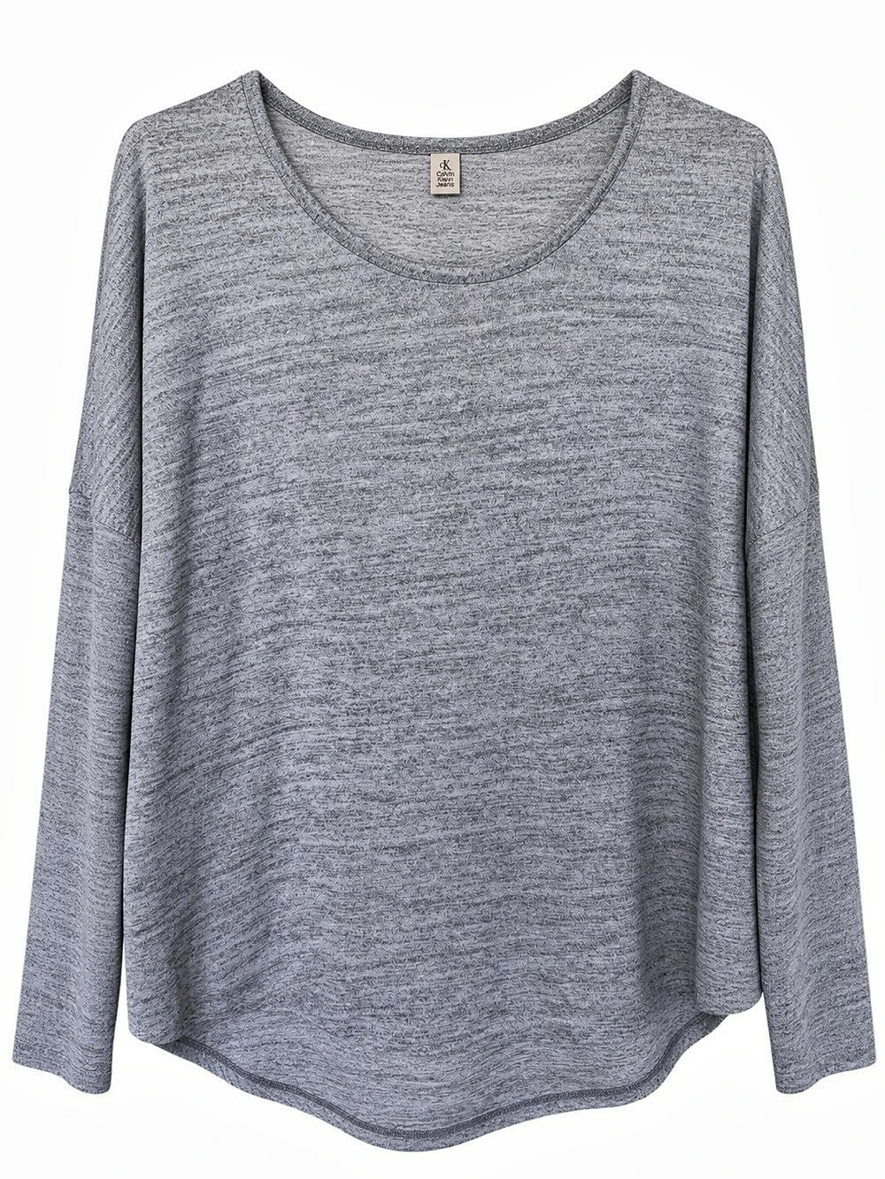 Calvin Klein Jeans XL Heather Grey Long Sleeve Top